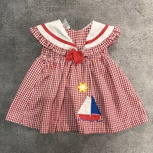Vintage Plaid Cuties by Judy Sailors Girl Dress